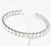 JAI Sterling Silver Cascading Symbols of Love Cuff X-Large